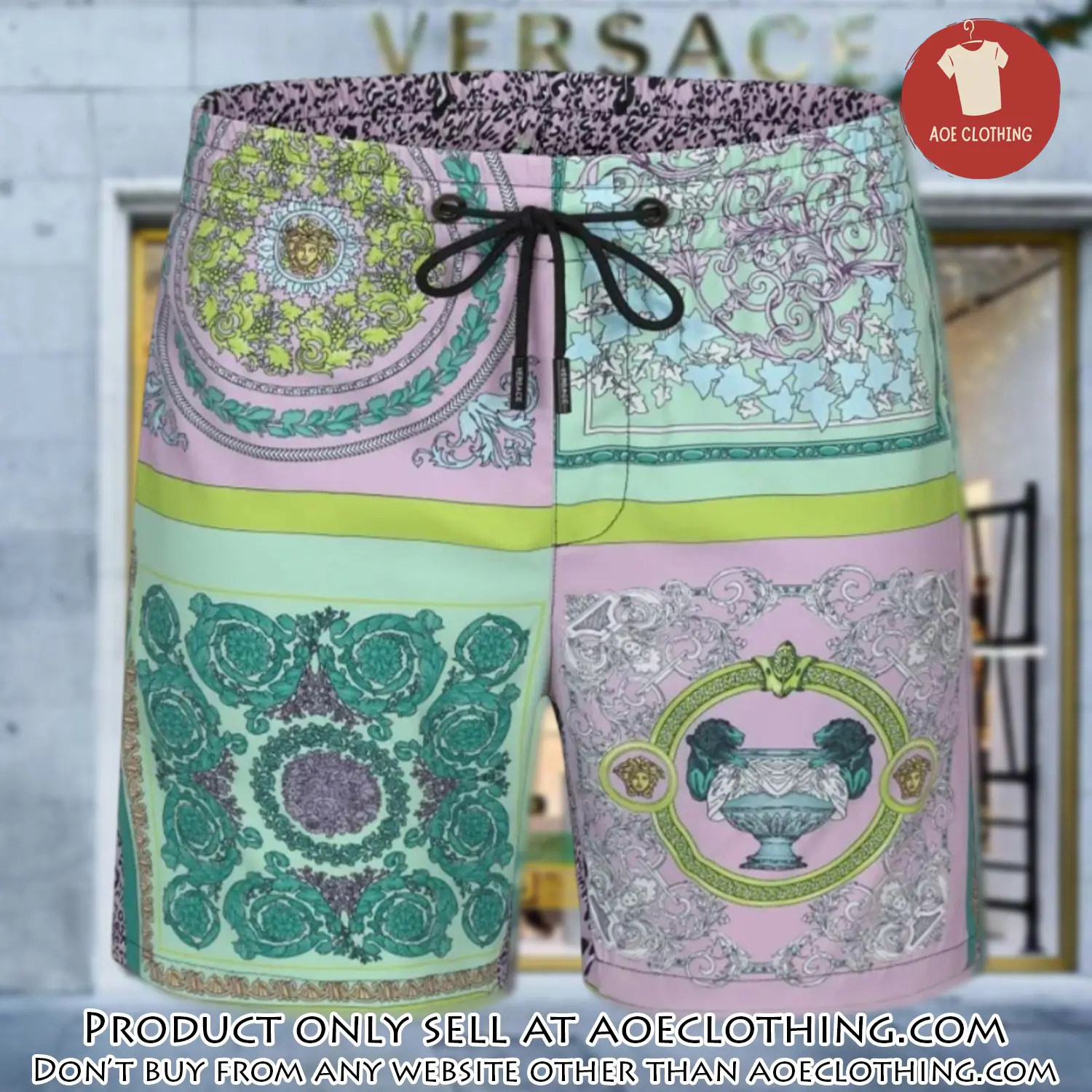 Versace 3d luxury new all over print shorts pants for men aoe1622339